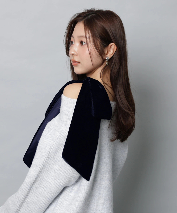 アプワイザーリッシェ　ベロアリボン　ニット ベロアリボンゆるニット | ニット | Apuweiser-riche（アプワイザー