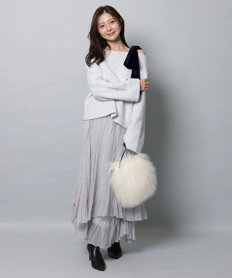 ベロアリボンゆるニット | ニット | Apuweiser-riche（アプワイザー