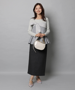 Apuweiser-riche(アプワイザー・リッシェ) |リボンラップペプラムニット