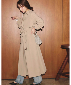 Apuweiser-riche(アプワイザー・リッシェ) |サイドプリーツトレンチコート