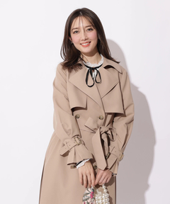 Apuweiser-riche(アプワイザー・リッシェ) |サイドプリーツトレンチコート