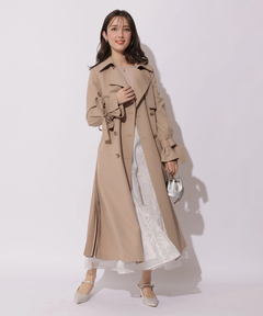 Apuweiser-riche(アプワイザー・リッシェ) |サイドプリーツトレンチコート