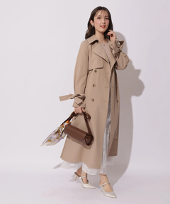 Apuweiser-riche(アプワイザー・リッシェ) |サイドプリーツトレンチコート