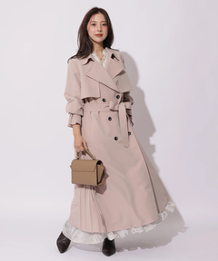 Apuweiser-riche(アプワイザー・リッシェ) |サイドプリーツトレンチコート