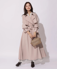 Apuweiser-riche(アプワイザー・リッシェ) |サイドプリーツトレンチコート