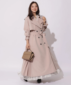 Apuweiser-riche(アプワイザー・リッシェ) |サイドプリーツトレンチコート