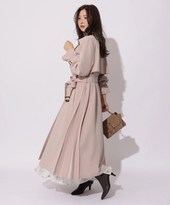 Apuweiser-riche(アプワイザー・リッシェ) |サイドプリーツトレンチコート