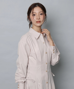 Apuweiser-riche(アプワイザー・リッシェ) |サイドレースアップシャツワンピース