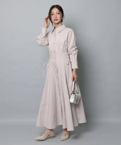 Apuweiser-riche(アプワイザー・リッシェ) |サイドレースアップシャツワンピース