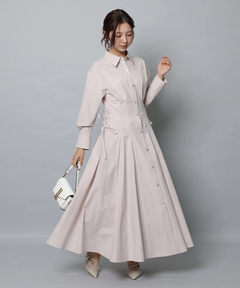 Apuweiser-riche(アプワイザー・リッシェ) |サイドレースアップシャツワンピース