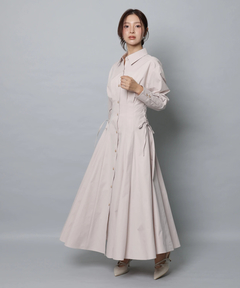 Apuweiser-riche(アプワイザー・リッシェ) |サイドレースアップシャツワンピース