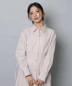 Apuweiser-riche(アプワイザー・リッシェ) |サイドレースアップシャツワンピース