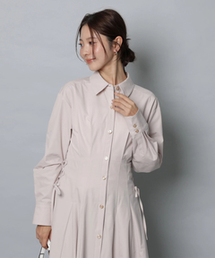 Apuweiser-riche(アプワイザー・リッシェ) |サイドレースアップシャツワンピース