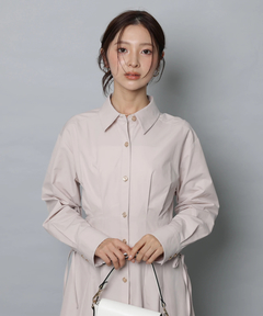 Apuweiser-riche(アプワイザー・リッシェ) |サイドレースアップシャツワンピース