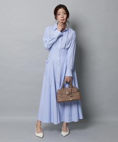 Apuweiser-riche(アプワイザー・リッシェ) |サイドレースアップシャツワンピース