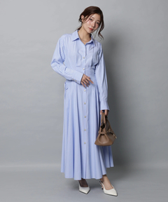 Apuweiser-riche(アプワイザー・リッシェ) |サイドレースアップシャツワンピース