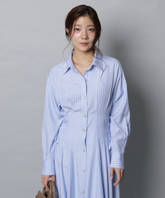 Apuweiser-riche(アプワイザー・リッシェ) |サイドレースアップシャツワンピース