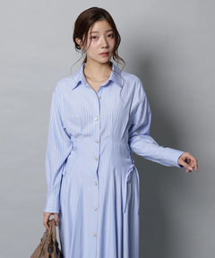 Apuweiser-riche(アプワイザー・リッシェ) |サイドレースアップシャツワンピース