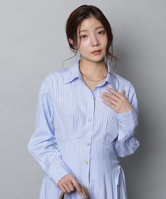 Apuweiser-riche(アプワイザー・リッシェ) |サイドレースアップシャツワンピース