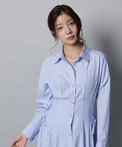 Apuweiser-riche(アプワイザー・リッシェ) |サイドレースアップシャツワンピース