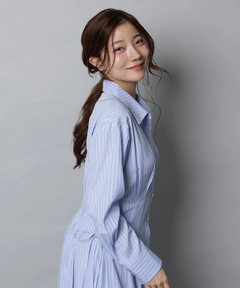 Apuweiser-riche(アプワイザー・リッシェ) |サイドレースアップシャツワンピース