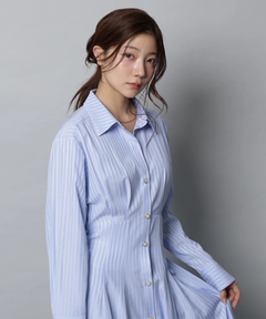 Apuweiser-riche(アプワイザー・リッシェ) |サイドレースアップシャツワンピース