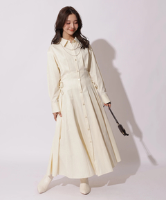 Apuweiser-riche(アプワイザー・リッシェ) |サイドレースアップシャツワンピース