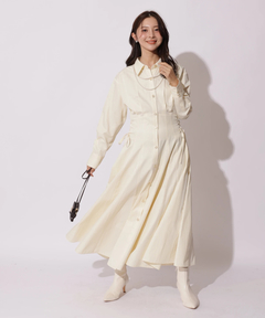 Apuweiser-riche(アプワイザー・リッシェ) |サイドレースアップシャツワンピース