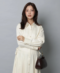 Apuweiser-riche(アプワイザー・リッシェ) |サイドレースアップシャツワンピース