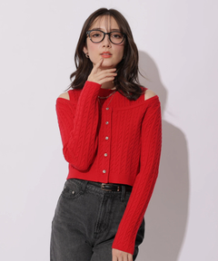 Arpege story ケーブルアンサンブル ニット 赤 現行品 高見え M アンサンブル レッド 商品一覧（レディース） │【公式通販】Arpege