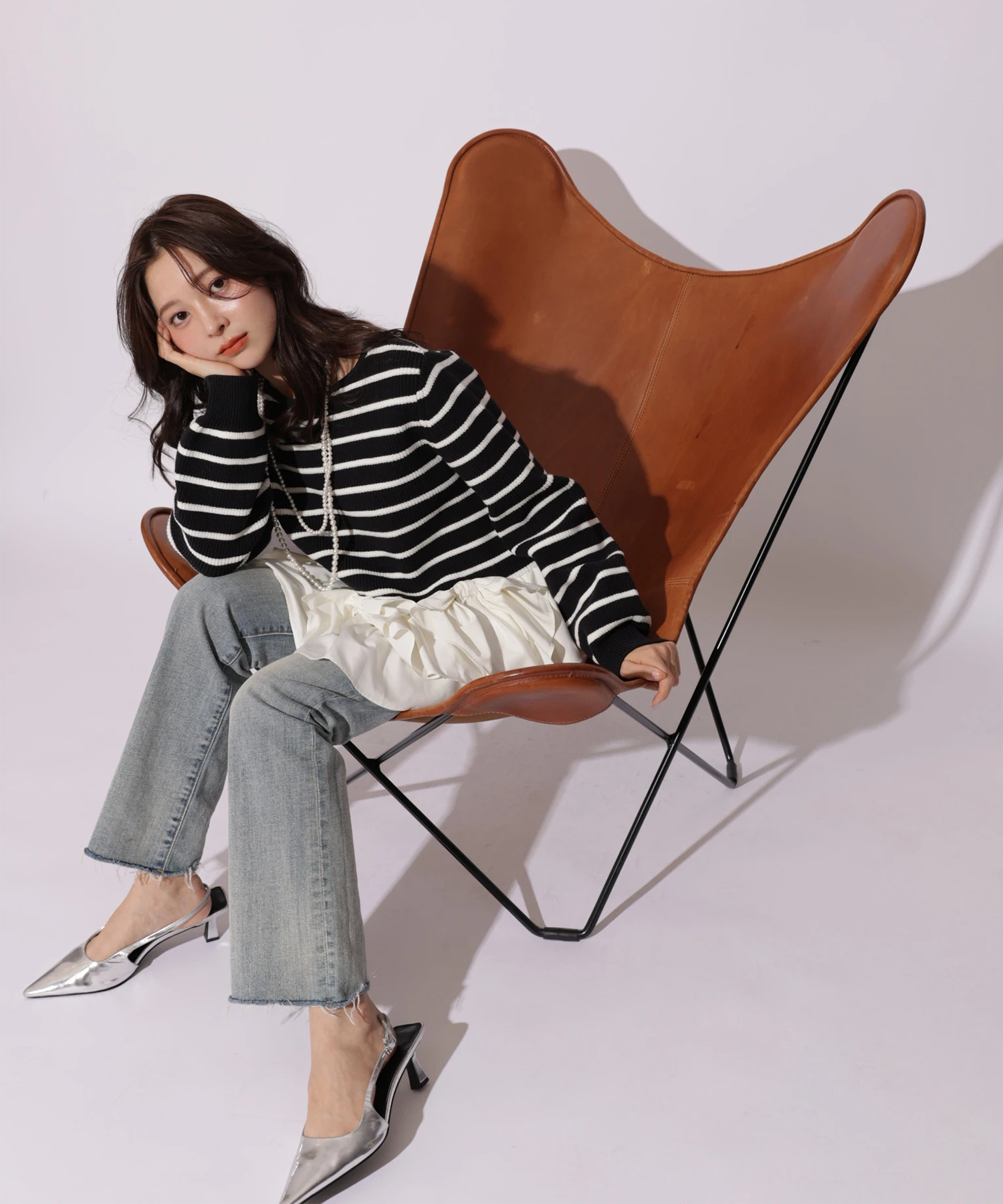 WEB LIMITED］リボンフリルヘムショートニット | ニット | Apuweiser