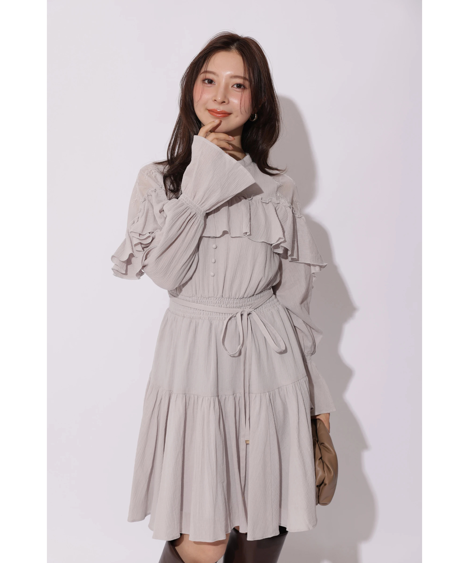 楊柳コットンティアードミニワンピース | ワンピース | Apuweiser