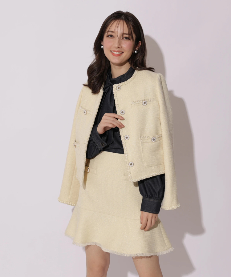 CLATHASコラボ〉ミックスツイードジャケット | ジャケット | Apuweiser