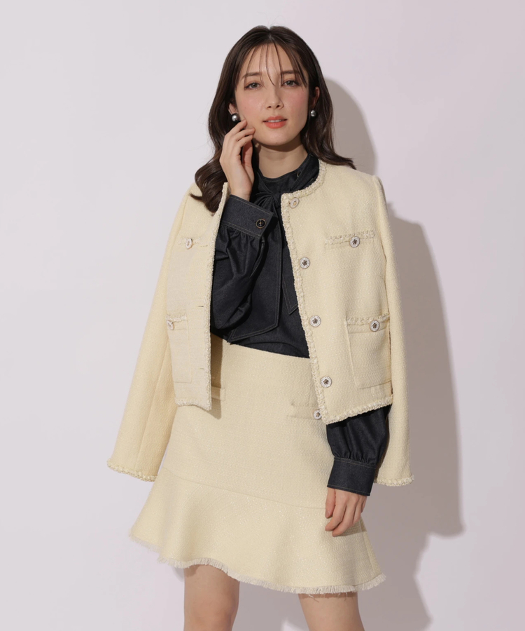 CLATHASコラボ〉ミックスツイードジャケット | ジャケット | Apuweiser