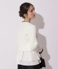 Apuweiser-riche(アプワイザー・リッシェ) |配色ケーブルティアードアンサンブル