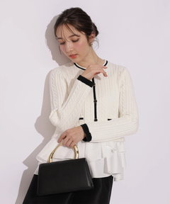 Apuweiser-riche(アプワイザー・リッシェ) |配色ケーブルティアードアンサンブル