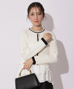 Apuweiser-riche(アプワイザー・リッシェ) |配色ケーブルティアードアンサンブル