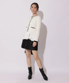 Apuweiser-riche(アプワイザー・リッシェ) |配色ケーブルティアードアンサンブル