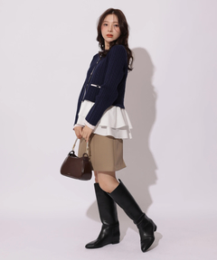 Apuweiser-riche(アプワイザー・リッシェ) |配色ケーブルティアードアンサンブル