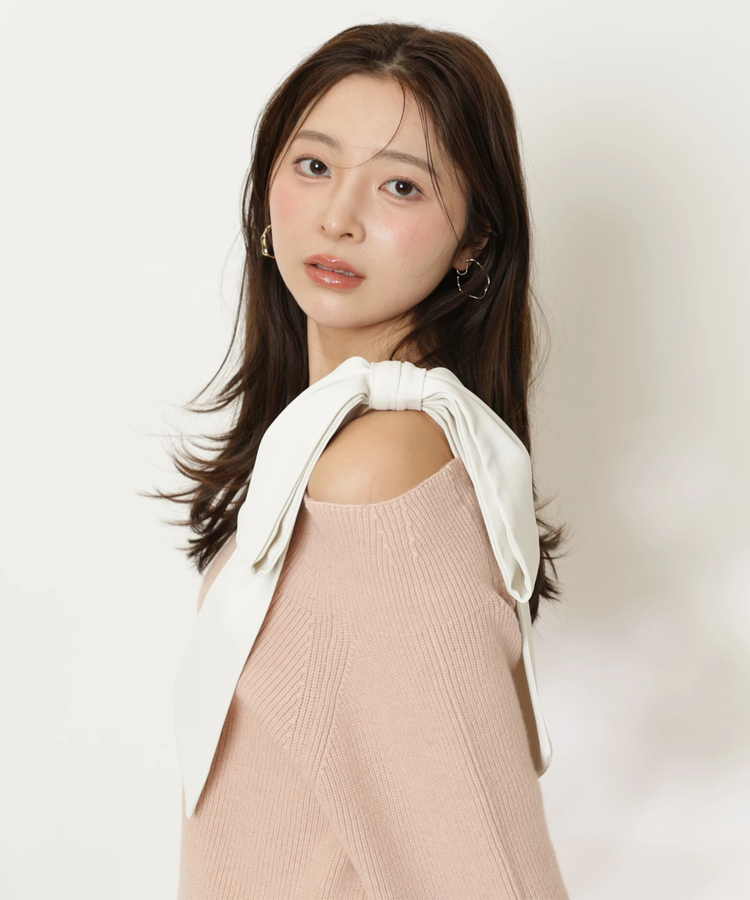 スプリングショルダーリボンゆるニット | ニット | Apuweiser-riche