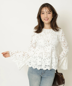 Apuweiser-riche(アプワイザー・リッシェ) |ペプラムレースブラウス