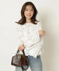 Apuweiser-riche(アプワイザー・リッシェ) |ペプラムレースブラウス