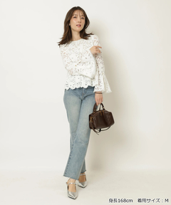 Apuweiser-riche(アプワイザー・リッシェ) |ペプラムレースブラウス