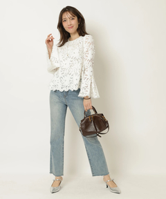 Apuweiser-riche(アプワイザー・リッシェ) |ペプラムレースブラウス