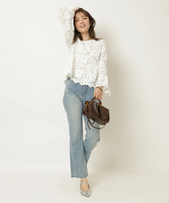 Apuweiser-riche(アプワイザー・リッシェ) |ペプラムレースブラウス