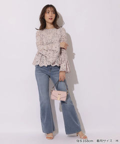 Apuweiser-riche(アプワイザー・リッシェ) |ペプラムレースブラウス