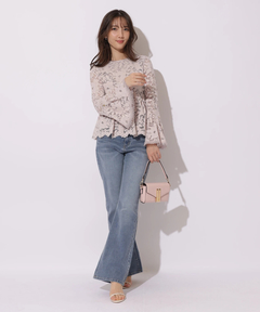 Apuweiser-riche(アプワイザー・リッシェ) |ペプラムレースブラウス