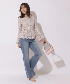 Apuweiser-riche(アプワイザー・リッシェ) |ペプラムレースブラウス