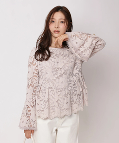 Apuweiser-riche(アプワイザー・リッシェ) |ペプラムレースブラウス