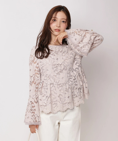 Apuweiser-riche(アプワイザー・リッシェ) |ペプラムレースブラウス